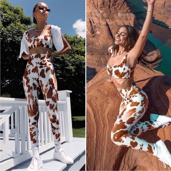 WeWoreWhat Active High Waist Legging Cowhide - Picture 15 of 15